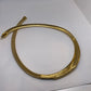 Monet omega checker stretch flex gold black enamel necklace