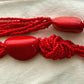 Genuine Salmon red Coral necklace hand knotted Beads and natural coral stones